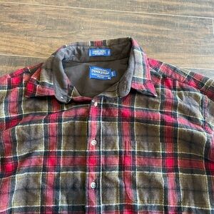 Pendleton Lodge Shirt virgin wool button down  size XL Tall